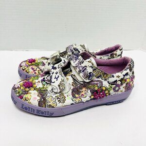 LELLI KELLY Girl's Beaded Multicolor Embelished Mary Jane Sneakers Size 33 US 2